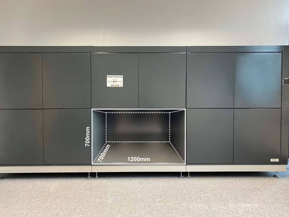 Paketstation mit großen Fächern Paketstation mit großen Fächern