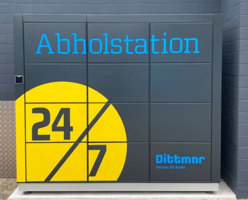 Abholstation eines Baustoffhändlers