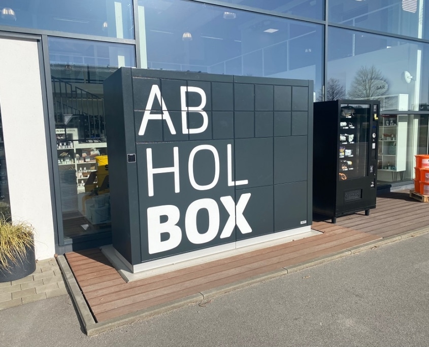 Abholstation eines Farbenhändlers Abholstation eines Farbenhändlers